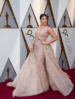Gina Rodriguez arrives on the red carpet of The 90th OscarsÂ® at the DolbyÂ® Theatre in Hollywood, CA on Sunday, March 4, 2018.  Copyright: xMichaelxBakerx 33546_085PLX