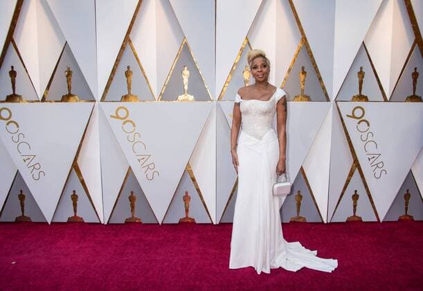 Mary J. Blige, Oscar nominee for actress in a supporting role and for music (original song), arrives on the red carpet of The 90th OscarsÂ® at the DolbyÂ® Theatre in Hollywood, CA on Sunday, March 4, 2018.  Copyright: xMichaelxBakerx 33546_098PLX