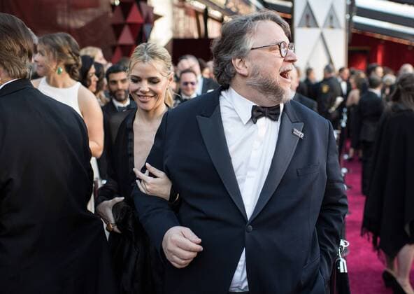 Oscar nominee Guillermo del Toro and guest arrives on the red carpet of The 90th OscarsÂ® at the DolbyÂ® Theatre in Hollywood, CA on Sunday, March 4, 2018.  Copyright: xToddxWawrychukx 33546_128PLX