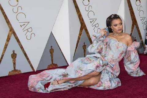Andra Day arrives on the red carpet of The 90th OscarsÂ® at the DolbyÂ® Theatre in Hollywood, CA on Sunday, March 4, 2018.  Copyright: xMichaelxBakerx 33546_134PLX