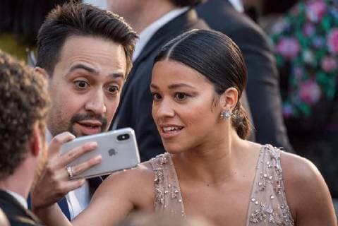 Lin Manuel Miranda and Gina Rodriguez arrives on the red carpet of The 90th OscarsÂ® at the DolbyÂ® Theatre in Hollywood, CA on Sunday, March 4, 2018.  Copyright: xScottxDiussax 33546_156PLX