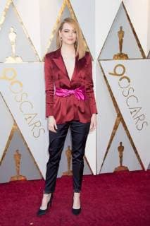 Emma Stone arrives on the red carpet of The 90th OscarsÂ® at the DolbyÂ® Theatre in Hollywood, CA on Sunday, March 4, 2018.  Copyright: xMichaelxBakerx 33546_204PLX