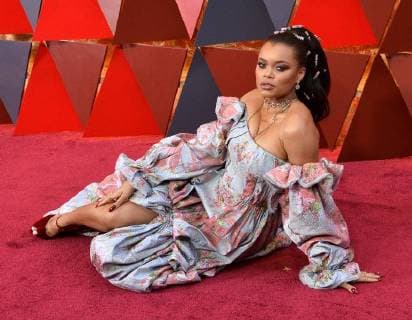 Singer Andra Day arrives on the red carpet for the 90th annual Academy Awards at the Dolby Theatre in the Hollywood section of Los Angeles on March 4, 2018.  LAP20180304428 JIMxRUYMEN