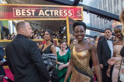 Lupita Nyong o arrives on the red carpet of The 90th OscarsÂ® at the DolbyÂ® Theatre in Hollywood, CA on Sunday, March 4, 2018.  Copyright: xMattxPetitx 33546_214PLX