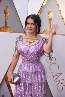 March 4, 2018 - Los Angeles, California, U.S. - SALMA HAYEK, wearing a Gucci dress, arrives on the red carpet for the 90th Annual Academy Awards at the Dolby Theatre. Los Angeles U.S. - ZUMAz03_ 20180304_zbp_z03_060 Copyright: xKevinxSullivanx