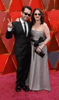 Sound editor Ren Klyce and guest arrive on the red carpet for the 90th annual Academy Awards at the Dolby Theatre in the Hollywood section of Los Angeles on March 4, 2018.  LAP20180304502 JIMxRUYMEN