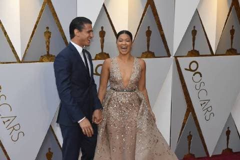 March 4, 2018 - Los Angeles, California, U.S. - JOE LoCICERO AND GINA RODRIGUEZ arrives on the red carpet for the 90th Annual Academy Awards at the Dolby Theatre. Los Angeles U.S. - ZUMAz03_ 20180304_zbp_z03_067 Copyright: xKevinxSullivanx