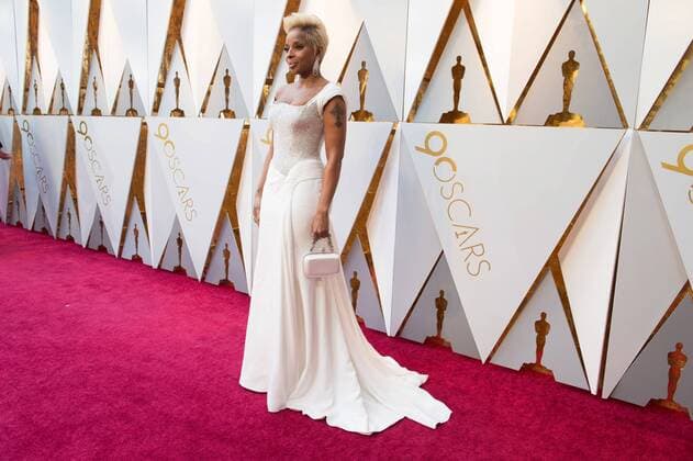 Oscar nominee Mary J. Oblige arrives on the red carpet of The 90th OscarsÂ® at the DolbyÂ® Theatre in Hollywood, CA on Sunday, March 4, 2018.  Copyright: xPhilxMcCartenx 33546_323PLX