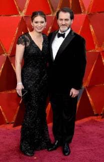 Actor Michael Stuhlbarg and guest arrive on the red carpet for the 90th annual Academy Awards at the Dolby Theatre in the Hollywood section of Los Angeles on March 4, 2018.  LAP20180304529 JIMxRUYMEN