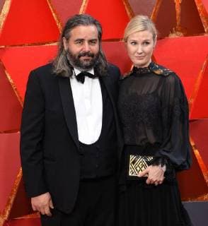 Cinematographer Hoyte van Hoytema and guest arrive on the red carpet for the 90th annual Academy Awards at the Dolby Theatre in the Hollywood section of Los Angeles on March 4, 2018.  LAP20180304525 JIMxRUYMEN