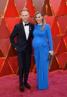 Composer Justin Paul (L) and Asher Fogle Paul arrive on the red carpet for the 90th annual Academy Awards at the Dolby Theatre in the Hollywood section of Los Angeles on March 4, 2018.  LAP20180304530 JIMxRUYMEN