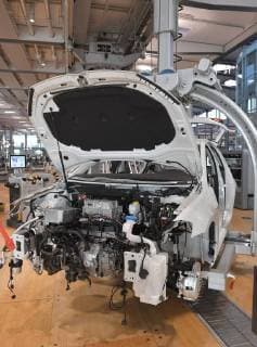 5 3 2018 e Golf production in the Transparent Factory of Volkswagen in Dresden from mid-April 2018, the daily production of the electric vehicle will be increased from 36 to 72 Dresden Saxony Germany