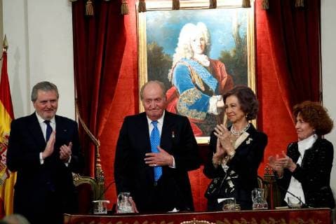 05-03-2018 Spain King Juan Carlos and Queen Sofia attend an act by the Spanish Royal History Academy in Madrid, Spain The event was held to honor King Juan Carlos I on the occation of his 80th birthday that was celebrated on 05 January 2018.  Copyright: xPPE xTHORTONx