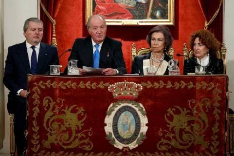05-03-2018 Spain King Juan Carlos and Queen Sofia attend an act by the Spanish Royal History Academy in Madrid, Spain The event was held to honor King Juan Carlos I on the occation of his 80th birthday that was celebrated on 05 January 2018.  Copyright: xPPE xTHORTONx