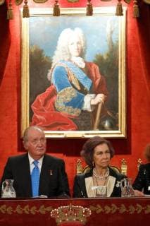 05-03-2018 Spain King Juan Carlos and Queen Sofia attend an act by the Spanish Royal History Academy in Madrid, Spain The event was held to honor King Juan Carlos I on the occation of his 80th birthday that was celebrated on 05 January 2018.  Copyright: xPPE xTHORTONx