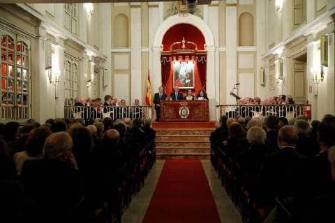 05-03-2018 Spain King Juan Carlos and Queen Sofia attend an act by the Spanish Royal History Academy in Madrid, Spain The event was held to honor King Juan Carlos I on the occation of his 80th birthday that was celebrated on 05 January 2018.  Copyright: xPPE xTHORTONx