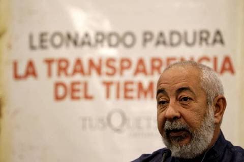Cuban writer Leonardo Padura during a press conference on his new novel The transparency of time in Mexico City, Mexico, 08 March 2018. Padua, Princess of Asturias of the Letters 2015, thanked the freedom that writing novels gives. Leonardo Padura: The novel as genre is the kingdom of freedom !ACHTUNG: NUR REDAKTIONELLE NUTZUNG!  Copyright: xSashenkaxGutierrezx CMX004 20180308-636561399295686039