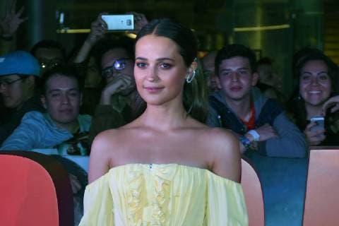 March 10, 2018 - Mexico City, Mexico, Mexico - Actress Alicia Vikander is seen poses during the red carpet of the Tomb Raider film premiere at Oasis Coyoacan on March 10, 2018 in Mexico City, Mexico Mexico City Mexico  - ZUMAn230 20180310_zaa_n230_464 Copyright: xCarlosxTischlerx