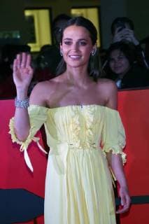 March 10, 2018 - Mexico City, Mexico, Mexico - Actress Alicia Vikander is seen poses during the red carpet of the Tomb Raider film premiere at Oasis Coyoacan on March 10, 2018 in Mexico City, Mexico Mexico City Mexico  - ZUMAn230 20180310_zaa_n230_465 Copyright: xCarlosxTischlerx