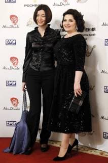 MOSCOW, RUSSIA â€“ MARCH 11, 2018: Soprano Hibla Gerzmava (R) ahead of a ceremony to present BraVo international professional music awards at the Bolshoi Theatre. Artyom Geodakyan TASS  TS077405