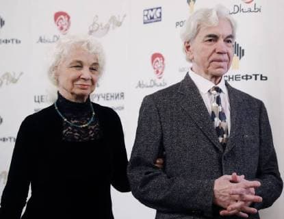 MOSCOW, RUSSIA â€“ MARCH 11, 2018: Russian baritone Dmitri Hvorostovsky s mother Lyudmila and father Alexander ahead of a ceremony to present BraVo international professional music awards at the Bolshoi Theatre. Artyom Geodakyan TASS  TS077408