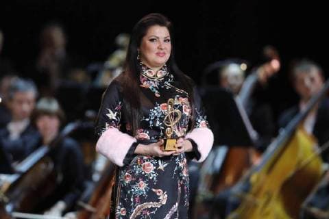 MOSCOW, RUSSIA â€“ MARCH 11, 2018: Russian soprano Anna Netrebko at a ceremony to present BraVo international professional music awards at the Bolshoi Theatre. Artyom Geodakyan TASS  TS077417