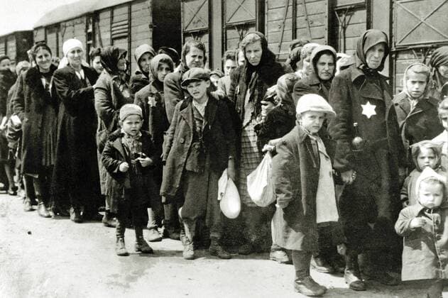 Arrival of the Hungarian Jews in Auschwitz Birkenau Between May 2 and July 9, 1944, Hungarian gendarmes, led by German SS officials, deported more than 430,000 Hungarian Jews from Hungary, most of them to Auschwitz Poland on June 1944