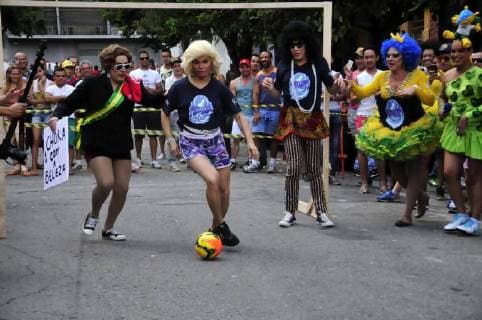 March 12, 2018 - SoÂ£O Paulo, SoÂ£o Paulo, Brazil - SAO PAULO SP, SP 12 03 2018 DRAG QUEEN FOOTBALL :Drag Queens play open-air football in celebration of a nightclub birthday in SoÂ£o Paulo. SoÂ£O Paulo Brazil - ZUMAf126 20180312_zap_f126_041 Copyright: xCrisxFagax