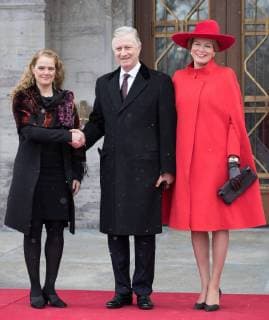 Canada Governor General Julie Payette, King Philippe - Filip of Belgium and Queen Mathilde of Belgium pictured during the first day of a state visit of the Belgian Royals to Canada in Ottawa, Canada, Monday 12 March 2018.  BENOITxDOPPAGNE 05311824