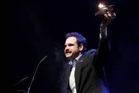 Spanish actor Jorge Uson receives a Best Cinema Supporting Actor award during the 27th Actors and Actresses Union Awards at the Circo Price Theater in Madrid, Spain, 12 March 2018. 27th Actors and Actresses Union awards !ACHTUNG: NUR REDAKTIONELLE NUTZUNG!  Copyright: xJuanJoxMartinx MAD051 20180312-636564923189545954