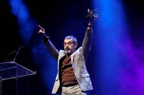 Spanish actor Manuel Moron receives a Best Theater Supporting Actor award during the 27th Actors and Actresses Union Awards at the Circo Price Theater in Madrid, Spain, 12 March 2018. 27th Actors and Actresses Union awards !ACHTUNG: NUR REDAKTIONELLE NUTZUNG!  Copyright: xJuanJoxMartinx MAD052 20180312-636564948574957954