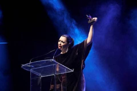 Actress Maria Isasi receives a Best Theater Secondary Actress award during the 27th Actors and Actresses Union Awards at the Circo Price Theater in Madrid, Spain, 12 March 2018. 27th Actors and Actresses Union awards !ACHTUNG: NUR REDAKTIONELLE NUTZUNG!  Copyright: xJuanJoxMartinx MAD060 20180312-636564949890661954