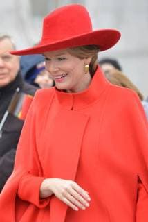 King Philippe and Queen Mathilde on the state visit in Canada. Official welcoming ceremony at Rideau Hall by her excellency the Right Honourable Julie Payette, Governor of Canada with military honours in front of Rideau Hall 12 march, Ottawa, Canada F. Andrieu Agencepeps Reporters Roi Philippe et la Reine Mathilde durant la visite d Etat au Canada. Ceremonie officielle de bienvenu au Rideau Hall accueilli par la Gouverneur Generale du Canada Julie Payette 12 mars, Ottawa, Canada F. Andrieu Agencepeps Reporters Reporters Andrieu 