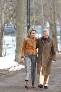 King Philippe and Queen Mathilde on the state visit in Canada. Visit of the sugar shack (cabane Ã sucre) of Parc Richelieu 12 march 2018, Ottawa, Canada F. Andrieu Agencepeps Reporters Roi Philippe et la Reine Mathilde durant la visite d Etat au Canada. Visite de la Cabane Ã Sucre au dÃ 