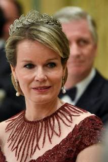 King Philippe and Queen Mathilde on the state visit in Canada. State Dinner offered by her Excellency the right Honourable Julie Payette, Gouvernor General of Canada 12 march 2018, Ottawa, Canada F. Andrieu F. Sierakowski POOL Agencepeps Reporters Roi Philippe et la Reine Mathilde durant la visite d Etat au Canada. Diner d etat offert par la gouverneur générale Julie Payette 12 mars 2018, Ottawa, Canada F. Andrieu F. Sierakowski POOL Agencepeps Reporters Reporters Andrieu 