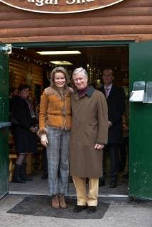 King Philippe and Queen Mathilde on the state visit in Canada. Visit of the sugar shack (cabane Ã sucre) of Parc Richelieu 12 march 2018, Ottawa, Canada F. Andrieu Agencepeps Reporters Roi Philippe et la Reine Mathilde durant la visite d Etat au Canada. Visite de la Cabane Ã Sucre au dÃ 