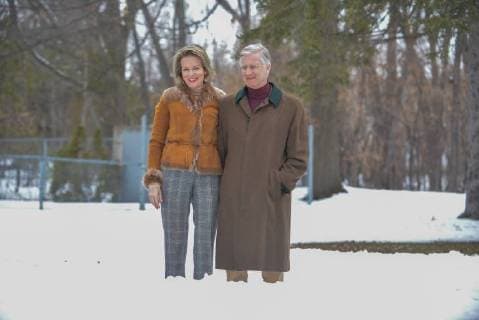 King Philippe and Queen Mathilde on the state visit in Canada. Visit of the sugar shack (cabane Ã sucre) of Parc Richelieu 12 march 2018, Ottawa, Canada F. Andrieu Agencepeps Reporters Roi Philippe et la Reine Mathilde durant la visite d Etat au Canada. Visite de la Cabane Ã Sucre au dÃ 