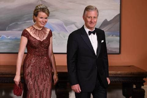 King Philippe and Queen Mathilde on the state visit in Canada. State Dinner offered by her Excellency the right Honourable Julie Payette, Gouvernor General of Canada 12 march 2018, Ottawa, Canada F. Andrieu F. Sierakowski POOL Agencepeps Reporters Roi Philippe et la Reine Mathilde durant la visite d Etat au Canada. Diner d etat offert par la gouverneur générale Julie Payette 12 mars 2018, Ottawa, Canada F. Andrieu F. Sierakowski POOL Agencepeps Reporters Reporters Andrieu 