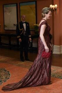 King Philippe and Queen Mathilde on the state visit in Canada. State Dinner offered by her Excellency the right Honourable Julie Payette, Gouvernor General of Canada 12 march 2018, Ottawa, Canada F. Andrieu F. Sierakowski POOL Agencepeps Reporters Roi Philippe et la Reine Mathilde durant la visite d Etat au Canada. Diner d etat offert par la gouverneur générale Julie Payette 12 mars 2018, Ottawa, Canada F. Andrieu F. Sierakowski POOL Agencepeps Reporters Reporters Andrieu 