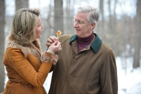 King Philippe and Queen Mathilde on the state visit in Canada. Visit of the sugar shack (cabane Ã sucre) of Parc Richelieu 12 march 2018, Ottawa, Canada F. Andrieu Agencepeps Reporters Roi Philippe et la Reine Mathilde durant la visite d Etat au Canada. Visite de la Cabane Ã Sucre au dÃ 
