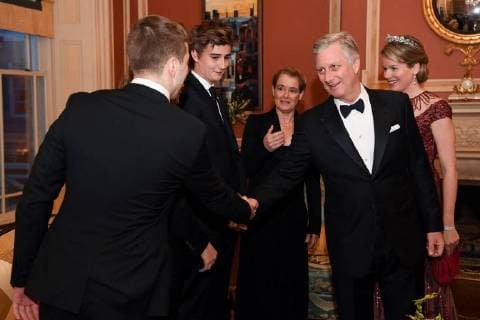 King Philippe and Queen Mathilde on the state visit in Canada. State Dinner offered by her Excellency the right Honourable Julie Payette, Gouvernor General of Canada 12 march 2018, Ottawa, Canada F. Andrieu F. Sierakowski POOL Agencepeps Reporters Roi Philippe et la Reine Mathilde durant la visite d Etat au Canada. Diner d etat offert par la gouverneur gÃ 