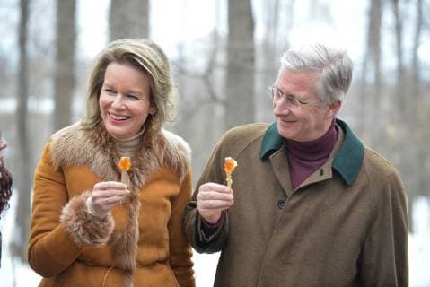 King Philippe and Queen Mathilde on the state visit in Canada. Visit of the sugar shack (cabane Ã sucre) of Parc Richelieu 12 march 2018, Ottawa, Canada F. Andrieu Agencepeps Reporters Roi Philippe et la Reine Mathilde durant la visite d Etat au Canada. Visite de la Cabane Ã Sucre au dÃ 