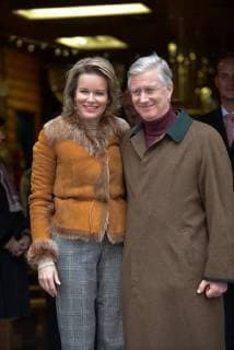 King Philippe and Queen Mathilde on the state visit in Canada. Visit of the sugar shack (cabane Ã sucre) of Parc Richelieu 12 march 2018, Ottawa, Canada F. Andrieu Agencepeps Reporters Roi Philippe et la Reine Mathilde durant la visite d Etat au Canada. Visite de la Cabane Ã Sucre au dÃ 