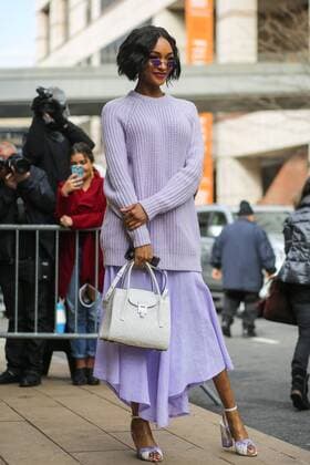 Model Jourdan Dunn attending the Michael Kors runway show during New York Fashion Week - Feb 14, 2018 - NYFW: Fall 2018 Street Style Day 7, New York City New York United States  Copyright: xZachxChasex h_00486529