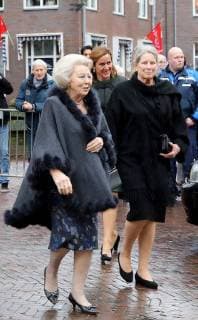 13-03-2018 Vlaardingen Princess Beatrix and mother of Princess Mabel, Florence Malde Gijsberdina Kooman, during the ceremony of the Geuzen penning in the Grote Kerk of Vlaardingen. The Geuzenpenning is an initiative of the foundation Geuzenverzet 1940-1945, founded by former Geuzen. Girls Not Brides, founded in 2011 by Princess Mabel, fights worldwide against child marriages.  Copyright: xxPPE Nieboerx