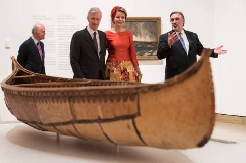 King Philippe - Filip of Belgium and Queen Mathilde of Belgium pictured during a visit to the National Gallery of Canada art gallery on the second day of a state visit of the Belgian Royals to Canada in Ottawa, Canada, Tuesday 13 March 2018.  BENOITxDOPPAGNE 05312157