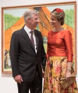 King Philippe - Filip of Belgium and Queen Mathilde of Belgium pictured during a visit to the National Gallery of Canada art gallery on the second day of a state visit of the Belgian Royals to Canada in Ottawa, Canada, Tuesday 13 March 2018.  BENOITxDOPPAGNE 05312163