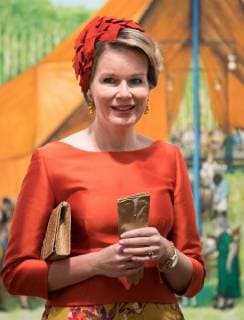 Queen Mathilde of Belgium pictured during a visit to the National Gallery of Canada art gallery on the second day of a state visit of the Belgian Royals to Canada in Ottawa, Canada, Tuesday 13 March 2018.  BENOITxDOPPAGNE 05312171