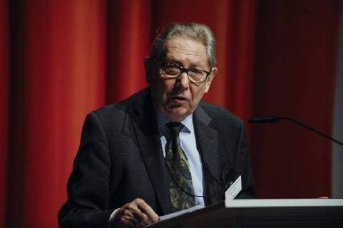 March 13, 2018 - Warsaw, Poland - Antony Polonsky, Professor Emeritus at Brandeis University and hief historian at POLIN is seen speaking during the opening of the March 68. Fifty years later conference at the Museum of the History of Polish Jews (POLIN) in Warsaw, Poland on March 13, 2018. Warsaw Poland  - ZUMAn230 20180313_zaa_n230_291 Copyright: xJaapxArriensx