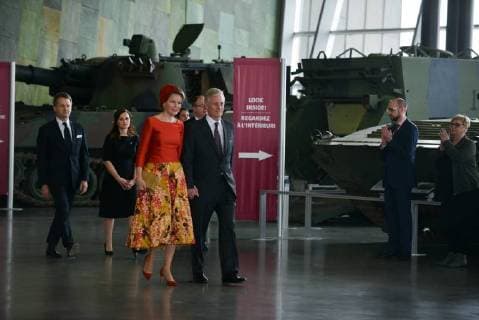 King Philippe and Queen Mathilde on the state visit in Canada. Visit of the Wolrd War I Remembrance activity in the presence of the Honourable Seamus O Regan, Minister of Veterans affairs ans associate Minister of National Defence. 13 march, Ottawa, Canada F. Andrieu Agencepeps Reporters Roi Philippe et la Reine Mathilde durant la visite d Etat au Canada. Visite du musÃ 
